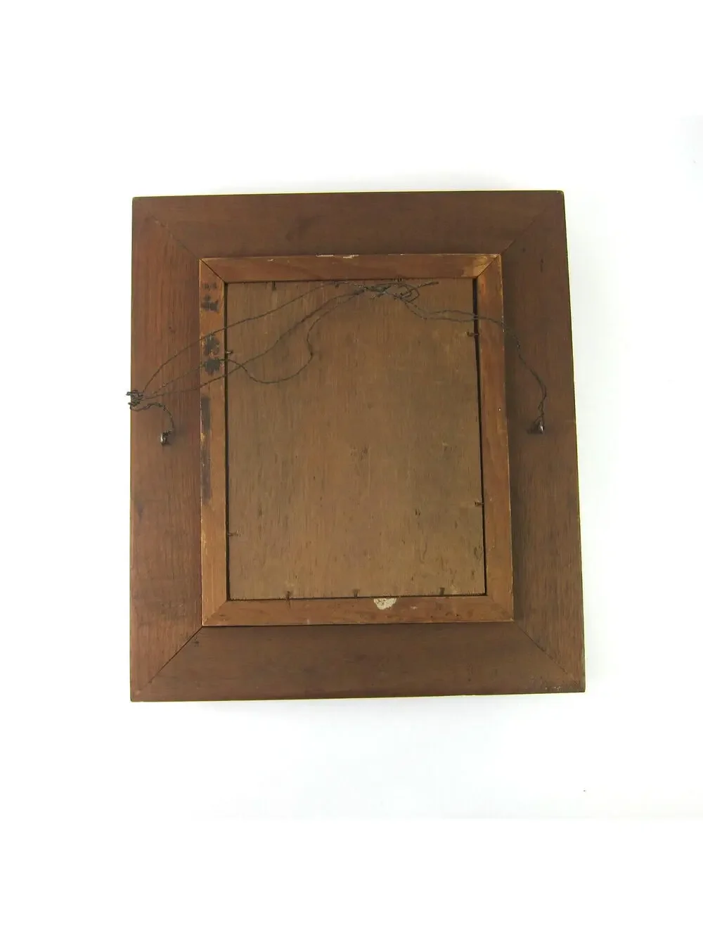 Antique Victorian Deep Picture Frame Carved Wood Gold Gilt Child Photo Glass 16